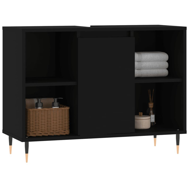 Malumbo Bathroom Cabinet, Black