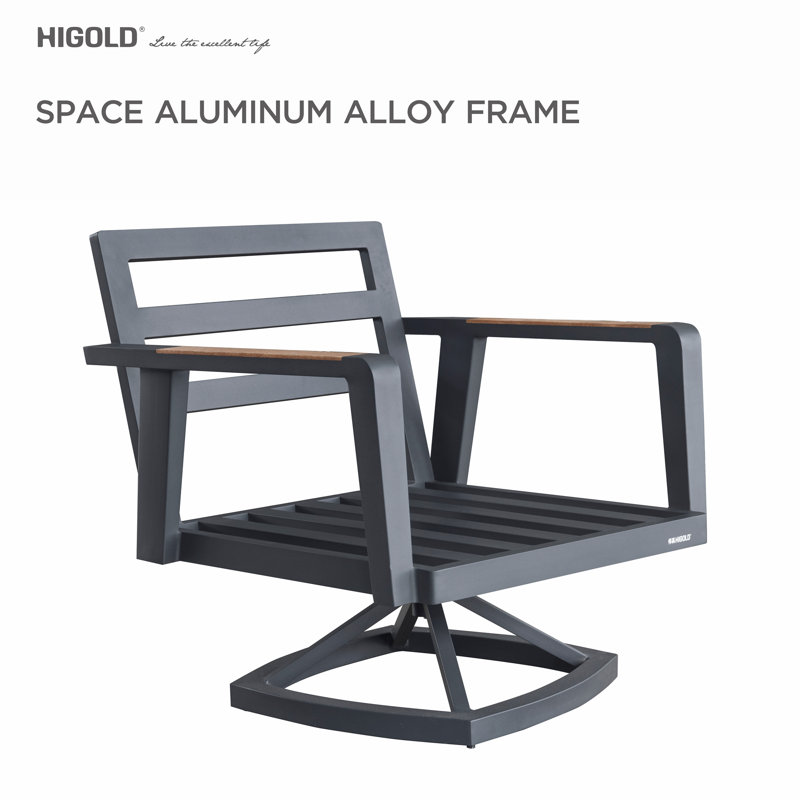 Emoti Outdoor Teak Swivel Lounge Chair