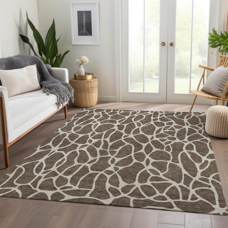Premium Machine Washable Guada AMF1024 Geometric Rug, Rectangle 5' x 7'6"
