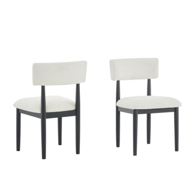 Chaises de salle à manger rembourrées Ebare Designs Kareem Boucle