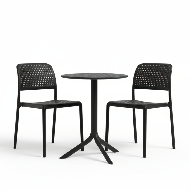 Fordham 2 - Person Patio Dining Set with Round Table, Anthracite