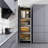 Tall Narrow Floor Cabinet with Dust-Proof Doors, Slim Storage Organizer for Narrow Gaps, Living Room, Gray
