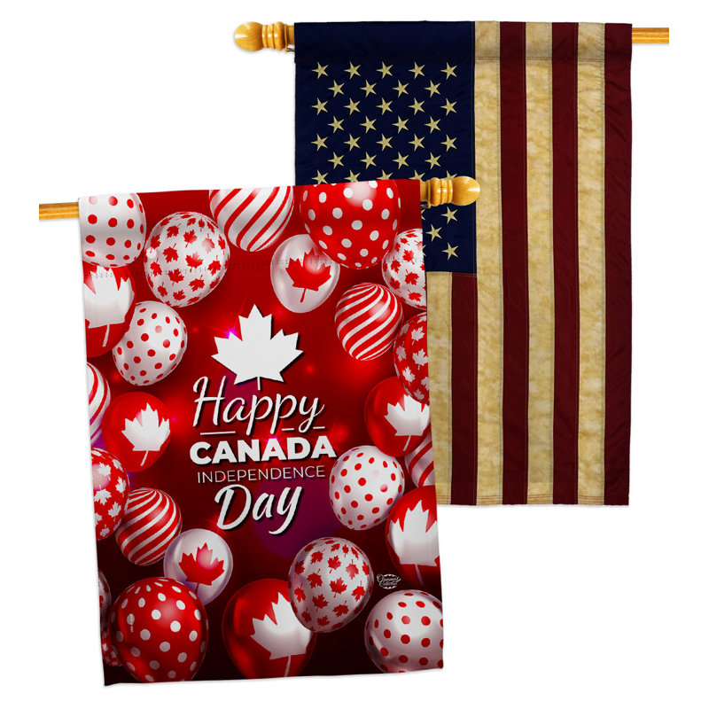 Drapeau de maison en polyester à 2 côtés 40 x 28 po
