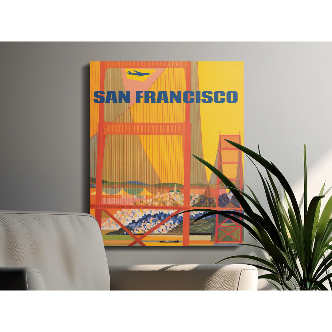 San Francisco Golden Gate Bridge Canvas Wall Art, Modern decor, Gallery Wrapped, Ready to Hang, Archival Quality Print, Cityscape Canvas