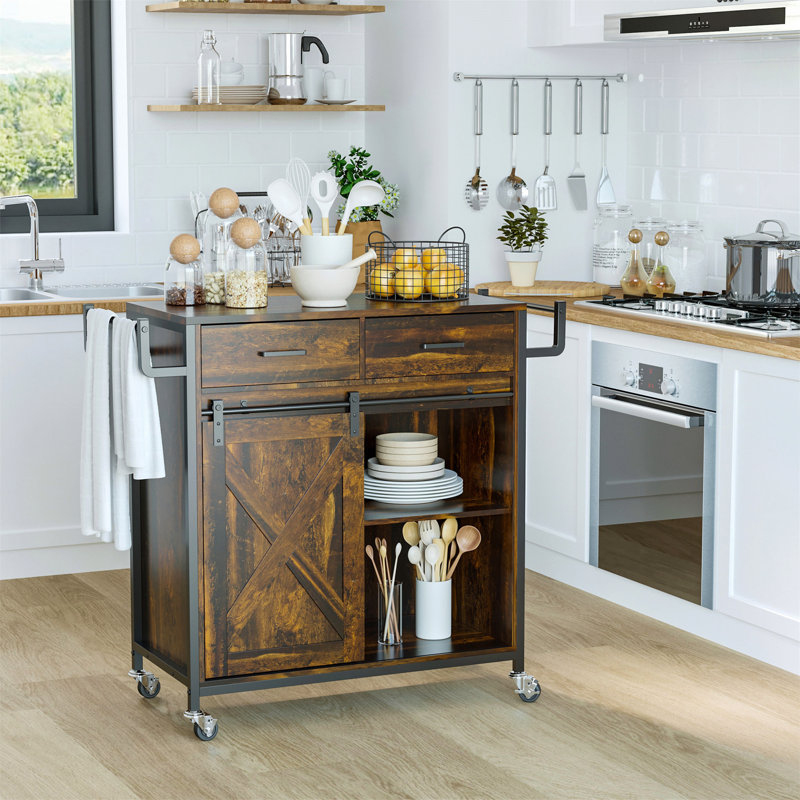 Chariot d'îlot de cuisine polyvalent pour une cuisine et une organisation efficaces