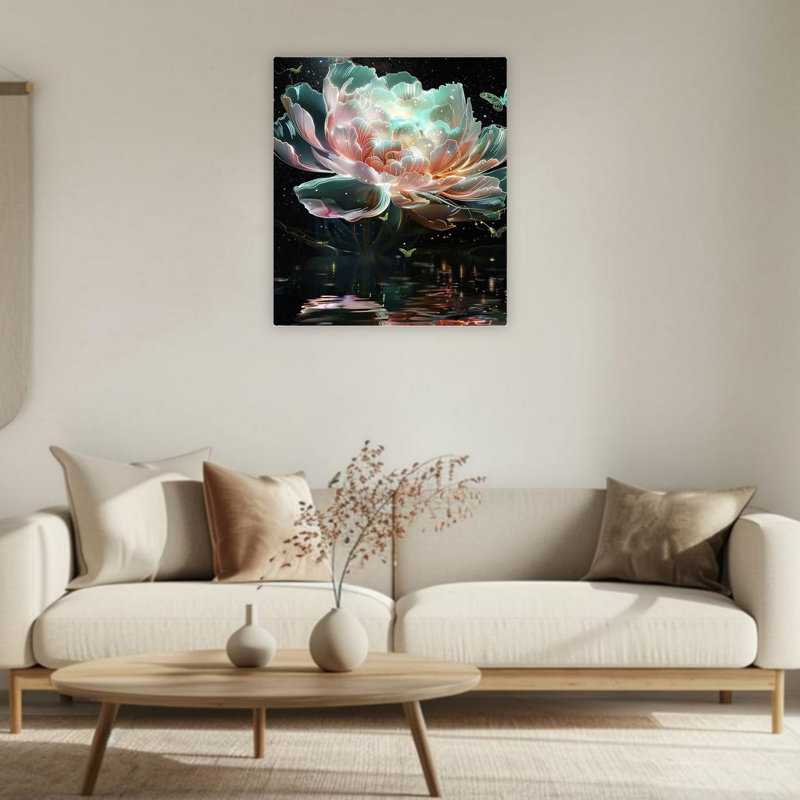 "Blooming", art mural sur toile sans cadre 24 "x 36"