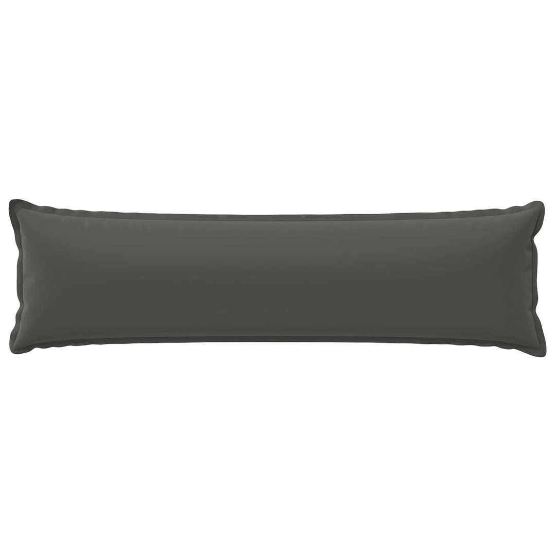 Vidaxl Cushion Cover Houten Anthracite 40 X 145 Cm Polyester, Black - Image 2