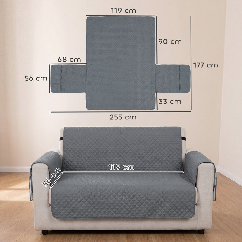 Sofa Slipcover, 0.5" H x 255" W