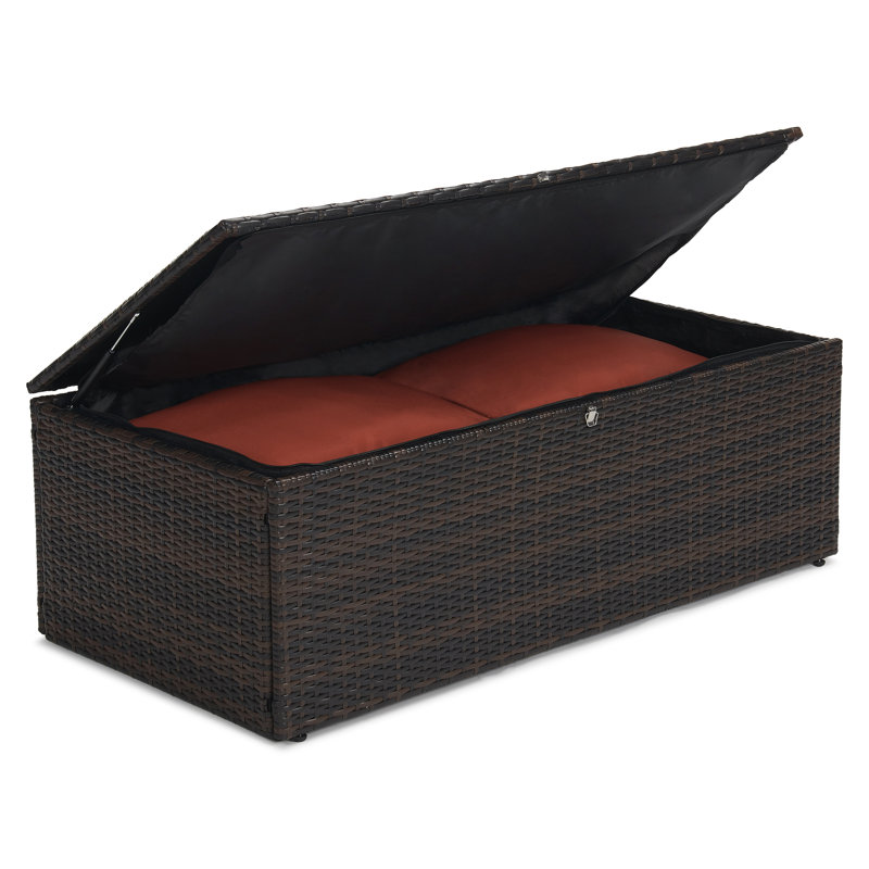 Ensemble de conversation pour patio avec coussins 7 personnes Barrada, Orange
