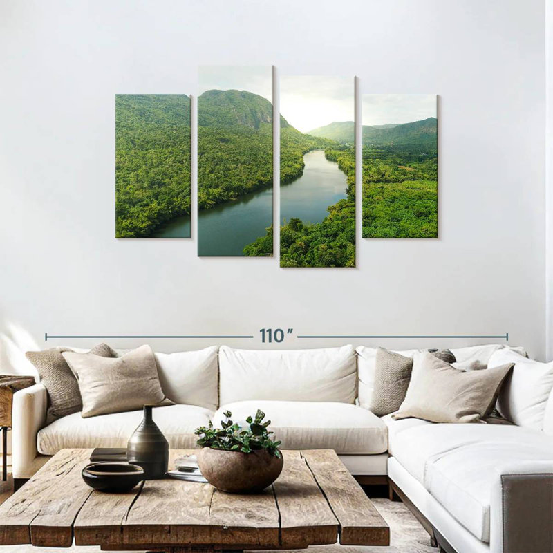 Alvord River Through Rainforest, 48'' H x 75'' W