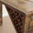 Bar Table With Attached Wine Cabinet Metal Wine Glass Rack Wine Bottle Rack Distressed Wood Color