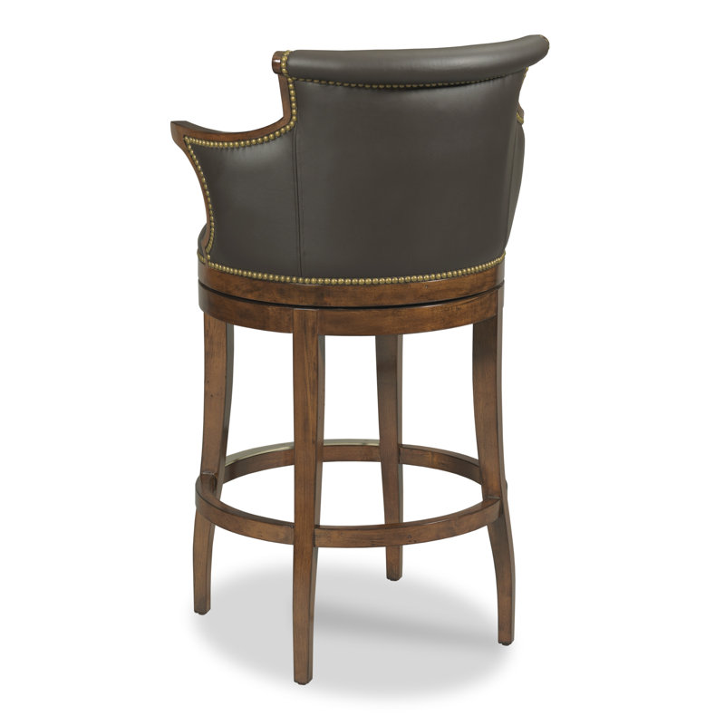 Mackenzie Swivel Bar & Counter Stool, Bordeaux, Counter Stool (24.5" Seat Height)