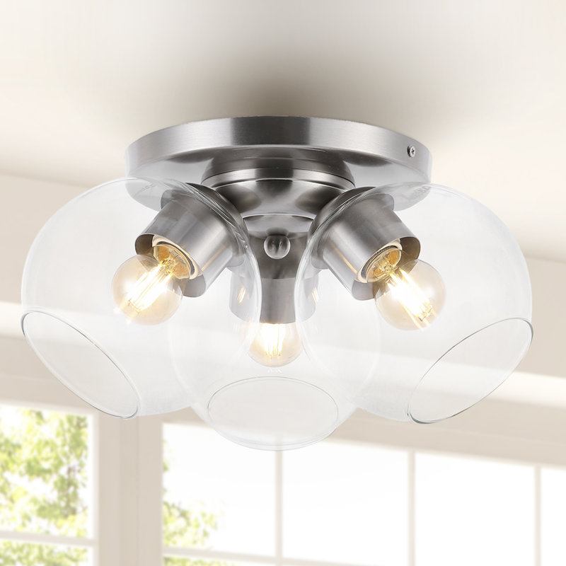 Aliahna Flush Mount, Nickel