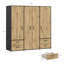 Taneem 4 Door Manufactured Wood Wardrobe