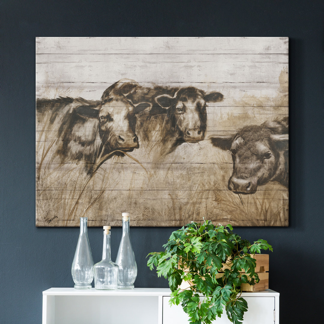 " Sepia Cows " August Grove® 