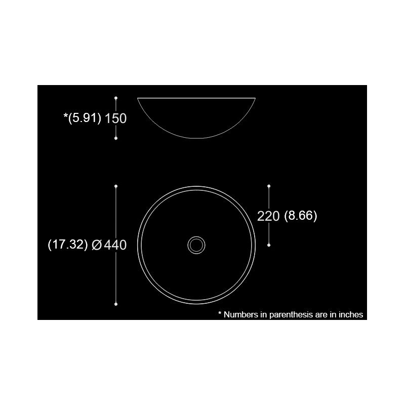 Vetro Freddo 17'' L Bathroom Sink, Moka