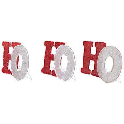 LED Ho Ho Ho Christmas Outdoor Lighted Display