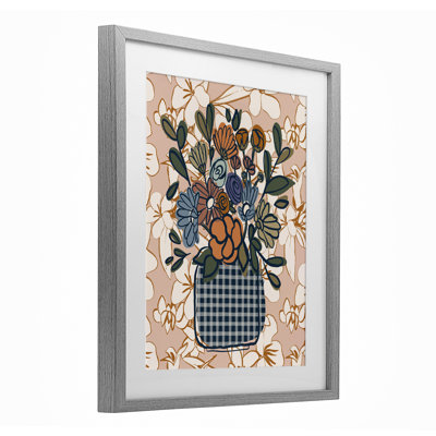 Little Garden Flower Bouquet Framed Print Under Glass, design by Beki Marquardt