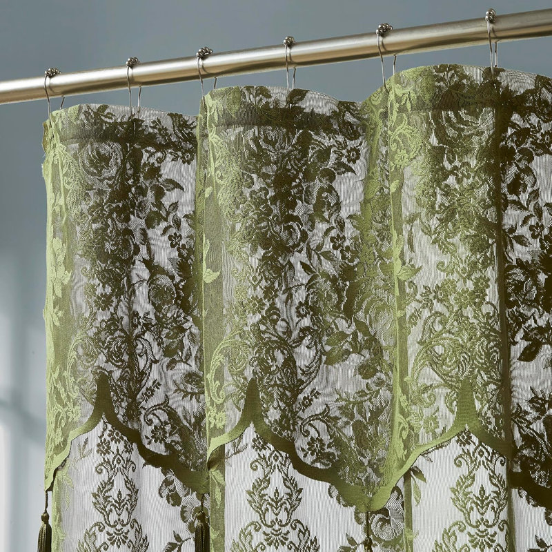 Rideau de douche Cherrilyn, H 72 po x l 72 po, Vert sauge