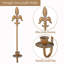 Ensemble de 2 appliques de style bougie en fer forgé Fleur De Lis (cuivre antique)