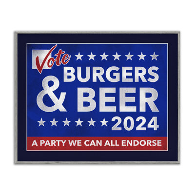 «Burgers & Beer», estampe numérique de Jedco Brands, Inc.