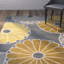 Tapis floral en laine et viscose touffeté à la main Carolette-671737083