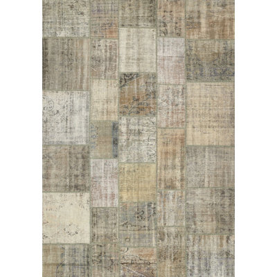 Tapis contemporain olive / gris / crème Hornyak