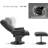 Dereion 2 Set Swivel Recliner with Ottoman, Reclining Chair with Massage, Faux Leather Lounge Chairs-1564601052