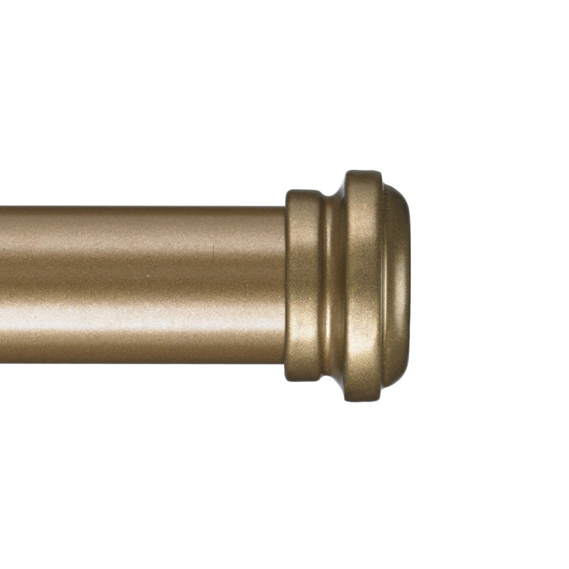 Empire Single Curtain Rod, 1.5 " H x 84" W x 1.5" D, Champagne