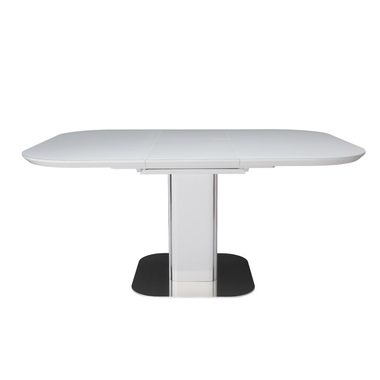 Acequia Extendable Glass Top Metal Base Dining Table