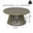 Outdoor Acacia Wood Coffee Table - Round - Grey Finish - For Backyard/Balcony-274684782