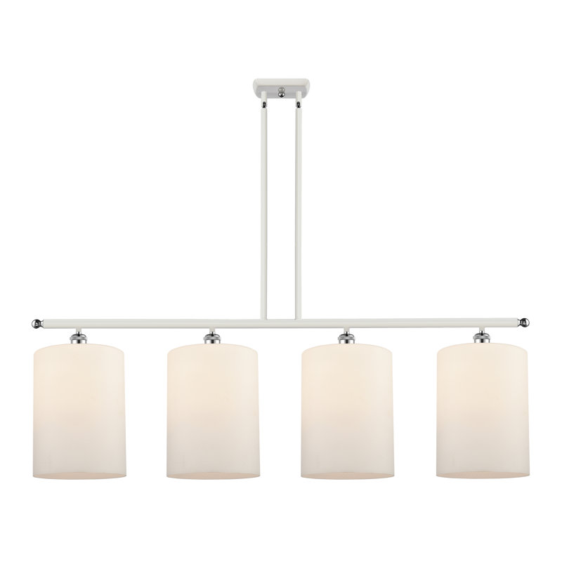 Dublin 4 - Light Pendant, Matte White, White/Polished Chrome