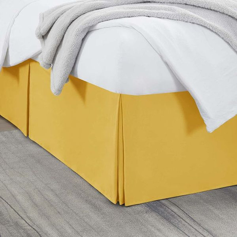 Luxury Pleated 14" Bed Skirt, Yellow, Full XL