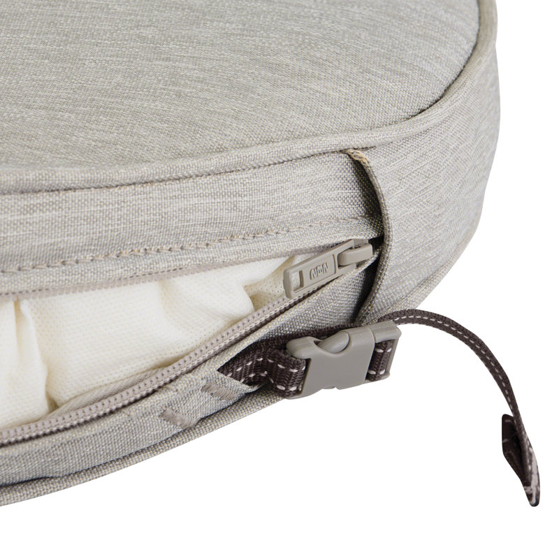 Coussin de siège d'extérieur Pina, Gris chiné, H 2 po x l 15 po x p 15 po