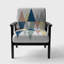 «Flaviu - Triangle de composition géométrique III - Fauteuil d'appoint rembourré moderne
