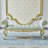 European style all solid wood carving bench Genuine Leather Upholstered Bench
