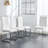 Dining Chairs,PU Faux Leather High Back Upholstered Side Chair With C-Shaped Tube Chrome Metal Legs For Dining Room Kitchen Vanity Patio Club Guest Office Chair (Set Of 4)-954511173-954520663-954520657