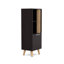 Armoire à porte simple haute 47 po Lebo - wengé noir