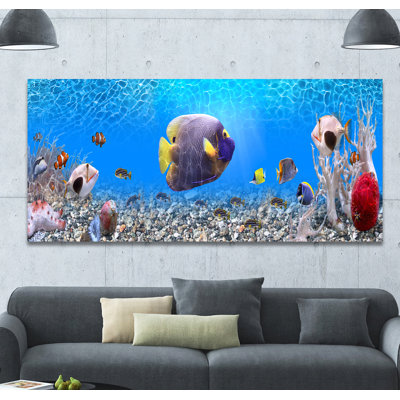 « subaquatique, panorama », reproduction de photo sur toile tendue