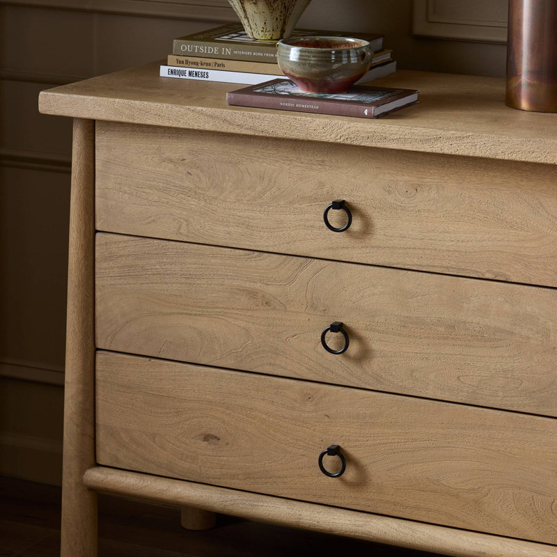 Freddie 3 - Drawer Solid Wood Dresser, Caramel Mango