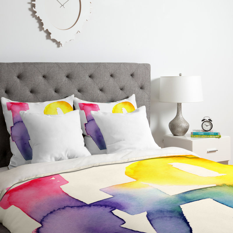 CMYKaren Polyester Duvet Cover, Twin/Twin XL Duvet Cover + 1 Standard Sham