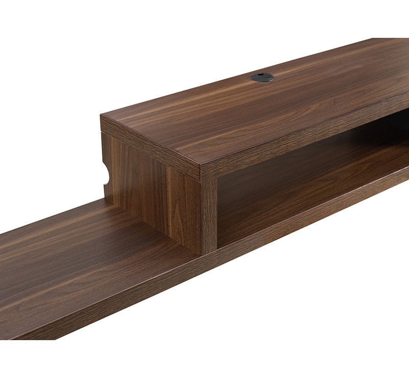 Keidi Unfinished Floating TV Stand for TVs up to 78", Columbian Walnut