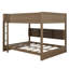 Lit superposé grand en bois avec armoires de rangement et ports USB-510316247