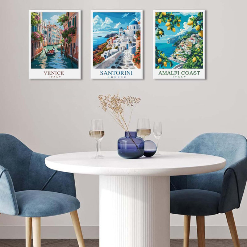 3 Piece Wrapped Canvas Print, 40 cm H x 30 cm W