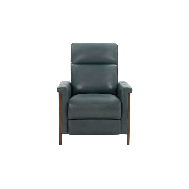 Billie Recliner, Roma Bluegray Genuine Leather