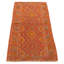 Tapis rouge foncé noué à la main de conception unique 2 pi 5 po x 6 pi 2 po Jnr