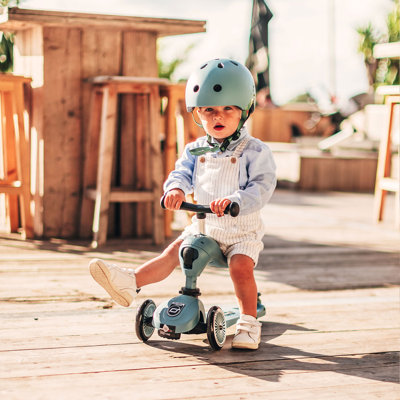 Scoot & Ride 2-in-1 Ride-On & Stand Kids Scooter, Ages 1-5, Highwaykick 1, Peach