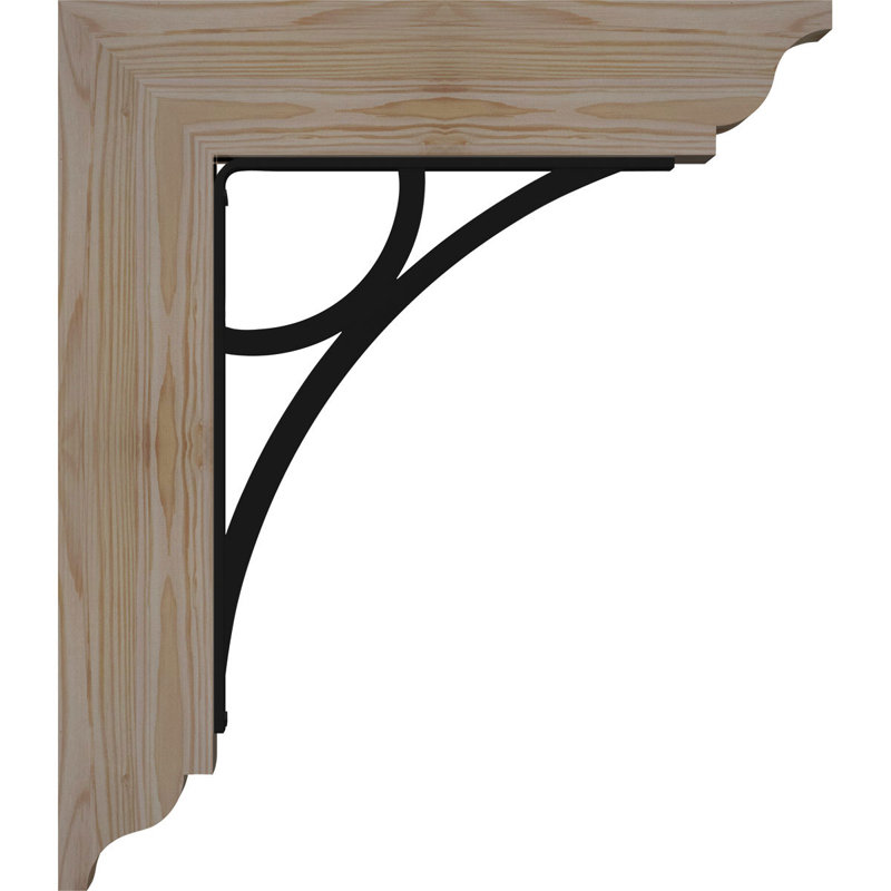 Triple support de fer Galveston, H 23 po x P 20 po, 3 1/2"W x 4"T Douglas Fir (Smooth)