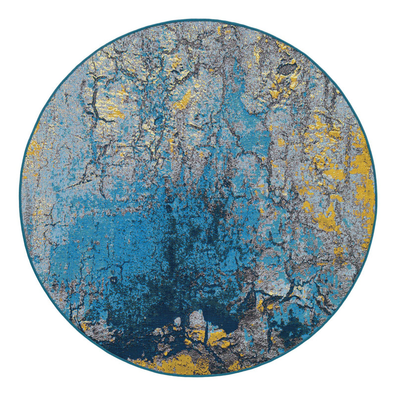 Cove Hower Indoor/Outdoor Area Rug, Round 5'1"