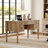 Scarlett Farmhouse 56'' Executive Desk With 5 Drawers, Home Office Desks With Charging Station, Wood Computer Desk With Rear Storage Compartment Design, Writing Desk For Work And Study-249453368
